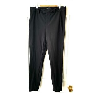 AYR Black Skinny Ankle Pants Cotton Blend Stretch Trousers Size 10